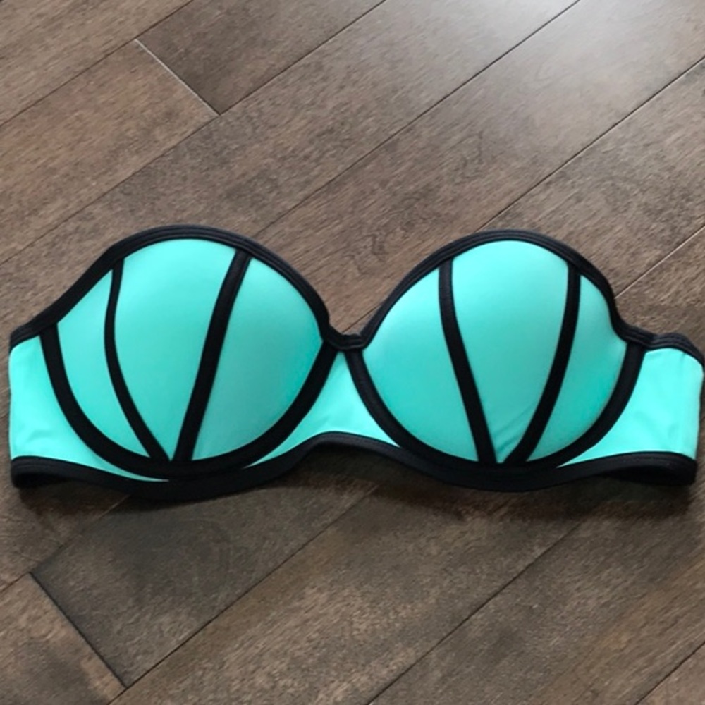PINK Victoria’s Secret Push-up Bandeau Turquoise